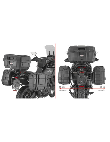 Supports valises Givi Monokey PLO7607MK Zontes 703 F