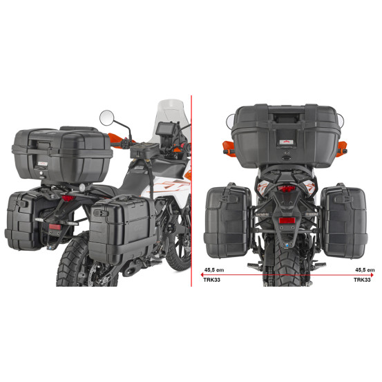 Supports valises Givi Monokey PLO7718MK KTM 390 Adventure X 390 Adventure R 2025 - 2026
