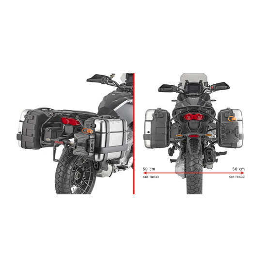 Supports valises Givi Monokey PLO8208MK Moto Guzzi Stelvio 1000 2024 - 2026