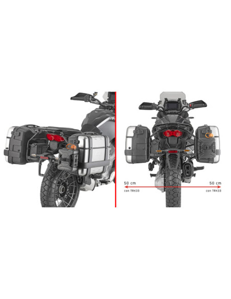Supports valises Givi Monokey PLO8208MK Moto Guzzi Stelvio 1000 2024 - 2026