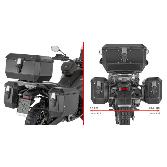 Supports valises Givi Monokey PLO9227MK CFMoto 800 MT X 2025 - 2026