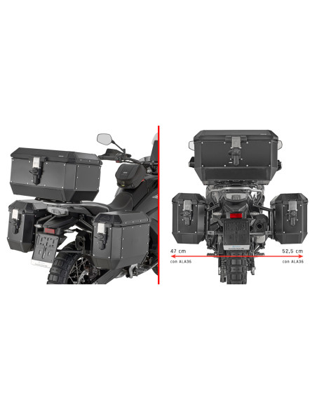 Supports valises Givi Monokey PLO9227MK CFMoto 800 MT X 2025 - 2026