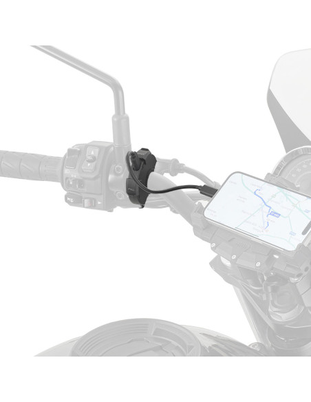 Prise guidon USB + USB-C Givi S120 - 12-24V faisceau à fusible