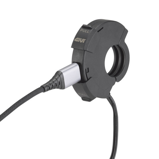 Prise guidon USB + USB-C Givi S120 - 12-24V faisceau à fusible