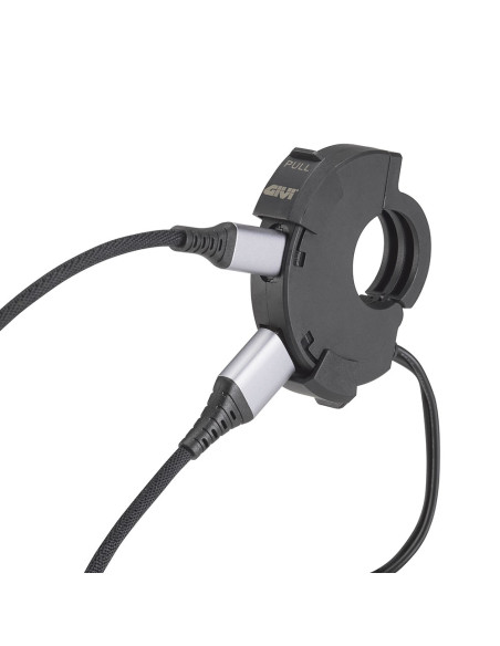 Prise guidon USB + USB-C Givi S120 - 12-24V faisceau à fusible