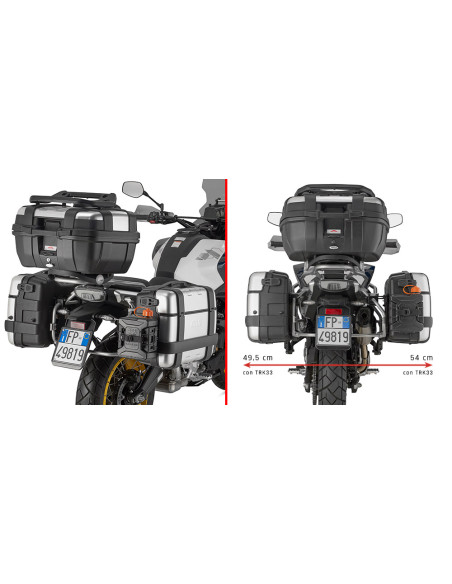 Supports valises Givi PL9228 - spécifiques MONOKEY - CFMoto 700 MT ADV 2025-2026