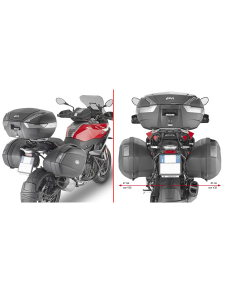 Supports valises Givi PLX5137 - spécifiques V35 - V37 MONOKEY SIDE - BMW F 900 XR 2020-2022