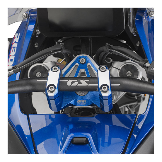 Rehausse de guidon Givi usiné dans la masse - Bleu - BMW R 1300 GS - Adventure