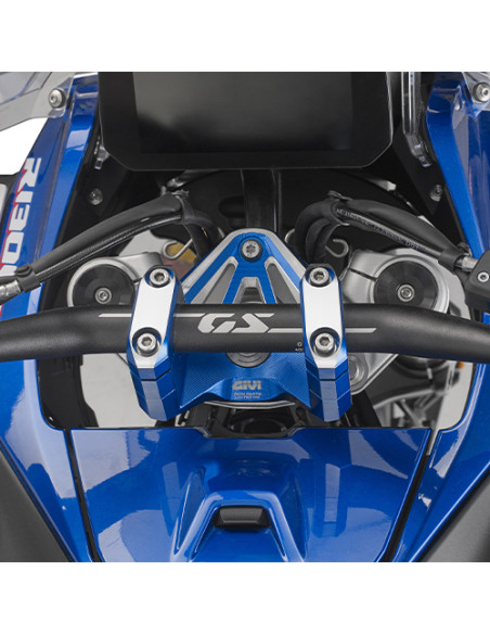 Rehausse de guidon Givi usiné dans la masse - Bleu - BMW R 1300 GS - Adventure