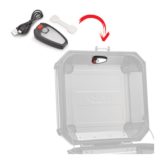 Lampe de courtoisie interne Givi E198B pour top case ou valises