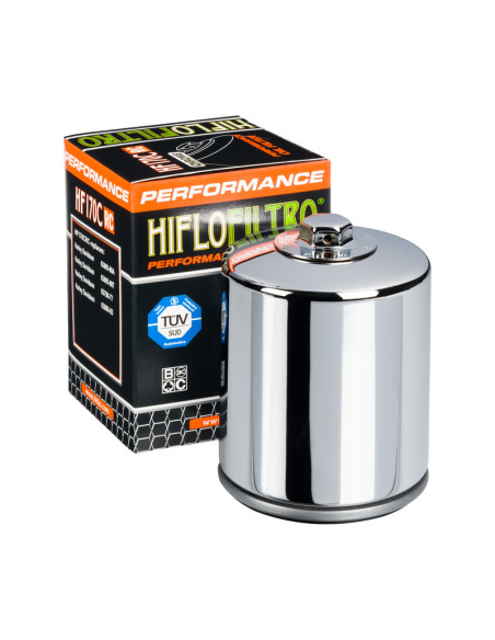 Filtre à huile HIFLOFILTRO Performance chrome - HF170CRC