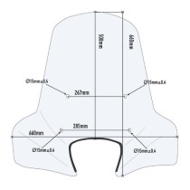Bulle Givi 107A Peugeot - Piaggio - Askoll - Keeway - Suzuki - Sym - Incolore 2
