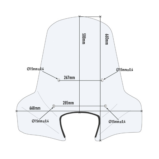 Bulle Givi 107A Peugeot - Piaggio - Askoll - Keeway - Suzuki - Sym - Incolore