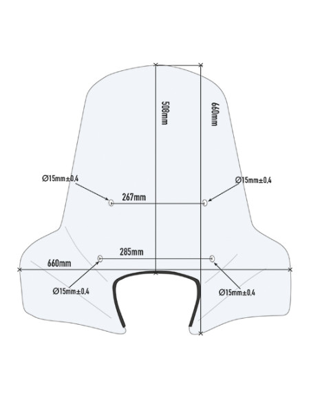 Bulle Givi 107A Peugeot - Piaggio - Askoll - Keeway - Suzuki - Sym - Incolore