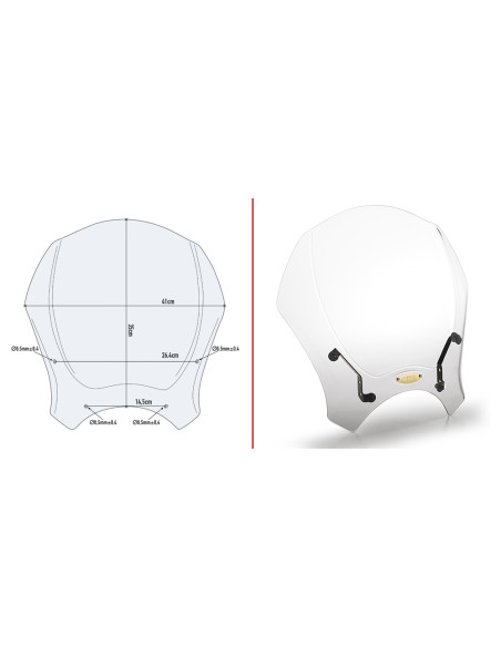 Bulle universelle Givi 140A - Incolore