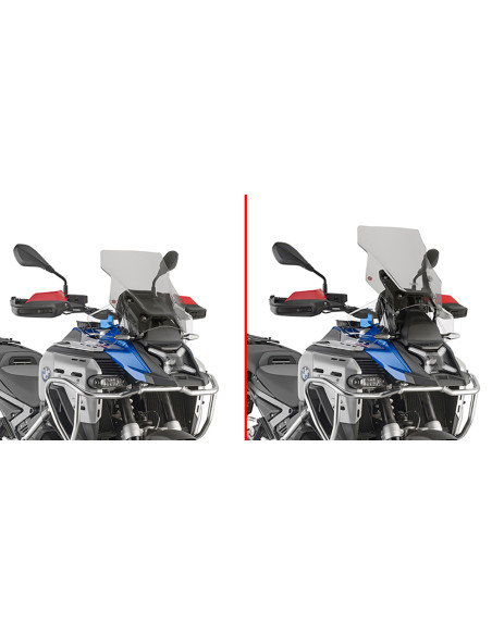 Bulle Givi D5143S BMW R 1300 GS avec radar 2024-2026 - Fumé