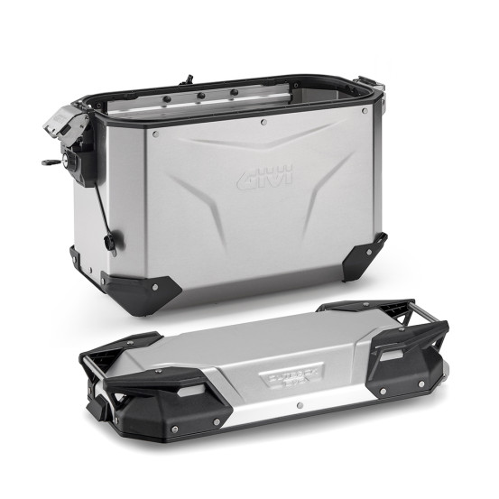 Valise latéral Givi Monokey CAM-SIDE OUTBACK EVO gauche 37L sans barillet - Gris