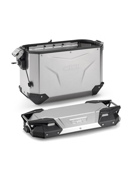 Valise latéral Givi Monokey CAM-SIDE OUTBACK EVO gauche 37L sans barillet - Gris