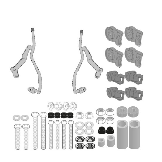 Kit de fixation pour bulle Givi A7064A SYM Symphony 125 Euro 5 2021-2025