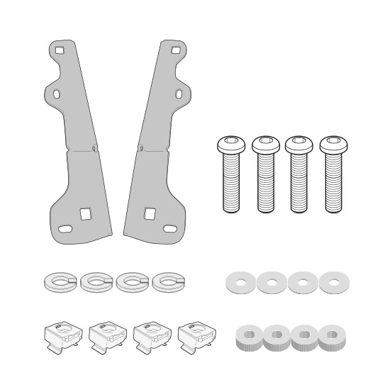 kit fixation bulle Givi D5129KIT BMW F 750 GS 2021-2026