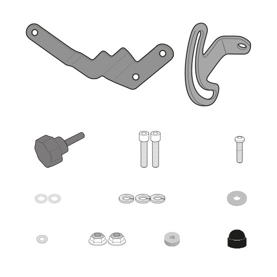 kit fixation bulle Givi D5131KIT BMW R 1250 GS Adventure 2019-2024