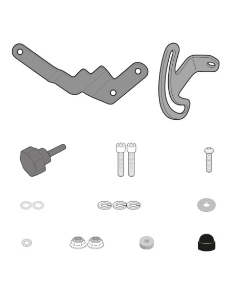 kit fixation bulle Givi D5131KIT BMW R 1250 GS Adventure 2019-2024