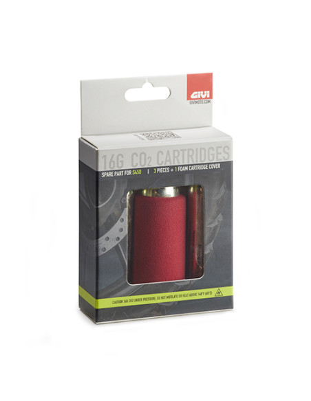 Set de 3 recharges CO2 Givi pour kit réparation tubless