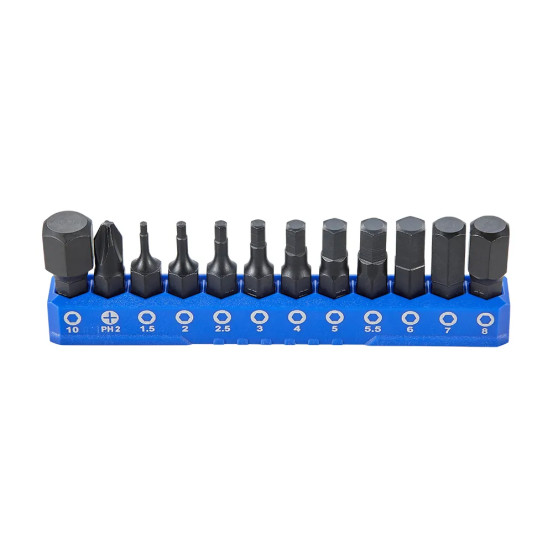 Jeu d'embouts Hex 1/4 25 m - 12 pièces SBV Tools