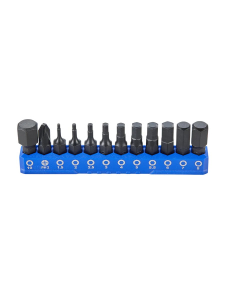 Jeu d'embouts Hex 1/4 25 m - 12 pièces SBV Tools