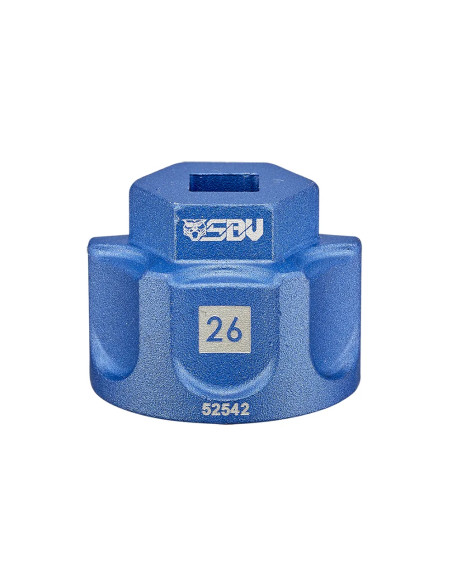 Douille aluminium 3/8 - 26 mm - 6 pans SBV Tools