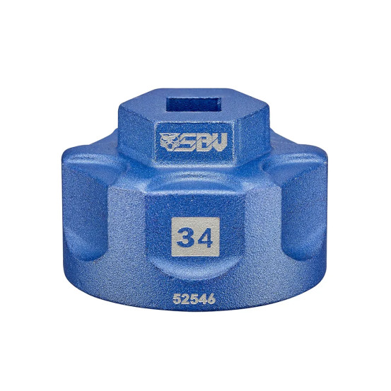 Douille aluminium 3/8 - 34 mm - 6 pans SBV Tools
