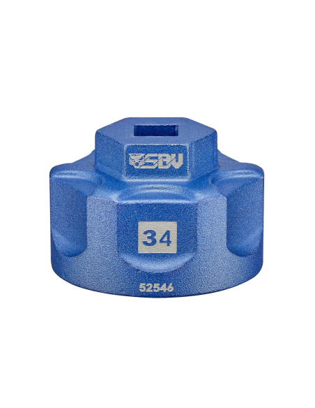 Douille aluminium 3/8 - 34 mm - 6 pans SBV Tools