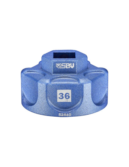 Douille aluminium 3/8 - 36 mm - 6 pans SBV Tools