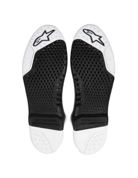 Semelle complète noire/blanche pour Bottes Alpinestars Tech10
