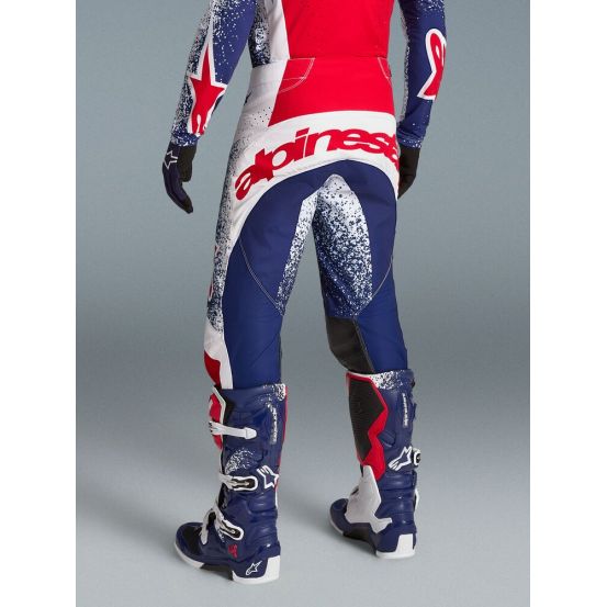 Pantalon cross Alpinestars 2026 Techstar Edition limitée Unity - Bleu Blanc Rouge