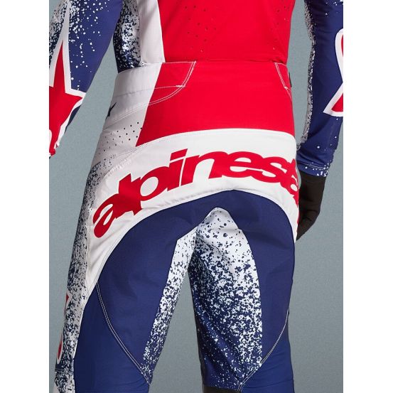 Pantalon cross Alpinestars 2026 Techstar Edition limitée Unity - Bleu Blanc Rouge