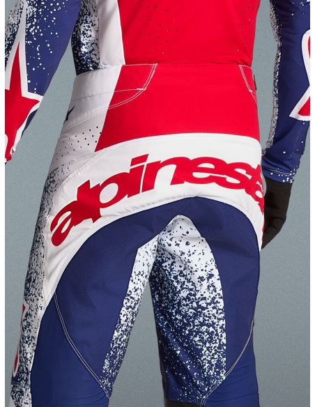 Pantalon cross Alpinestars 2026 Techstar Edition limitée Unity - Bleu Blanc Rouge