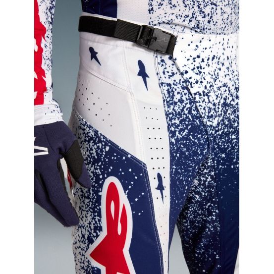 Pantalon cross Alpinestars 2026 Techstar Edition limitée Unity - Bleu Blanc Rouge