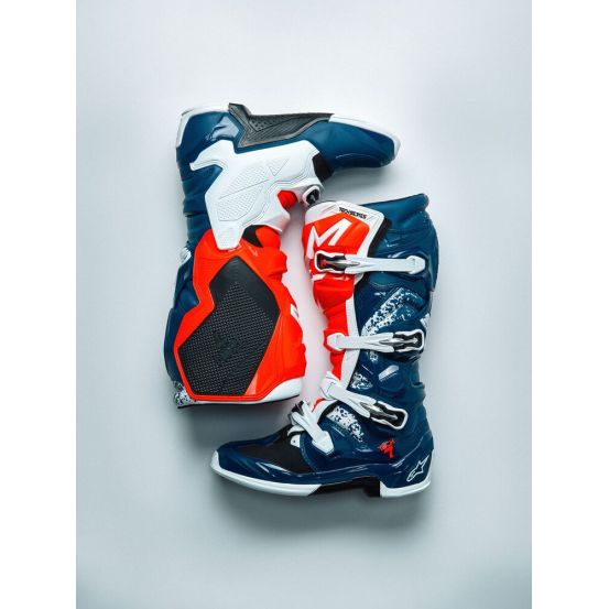 Bottes cross Alpinestars 2026 Tech 7 Edition limitée Unity - Bleu Blanc Rouge