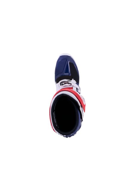 Bottes cross Alpinestars 2026 Tech 7 Edition limitée Unity - Bleu Blanc Rouge