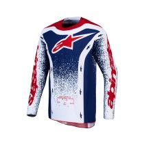 Maillot cross Alpinestars 2026 Techstar Edition limitée Unity - Bleu Blanc Rouge