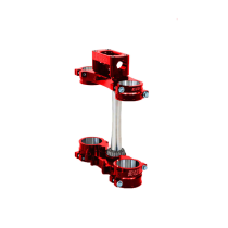 Té de fourche complet Bud Racing rouge - Offset 22 - HONDA CRF-R 250 / 450