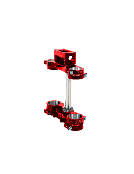 Té de fourche complet Bud Racing rouge - Offset 22 - HONDA CRF-R 250 / 450