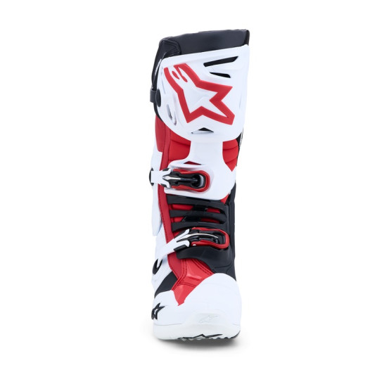 Bottes cross Alpinestars Tech 10 - Blanc Noir Rouge Vif
