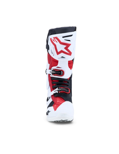 Bottes cross Alpinestars Tech 10 - Blanc Noir Rouge Vif