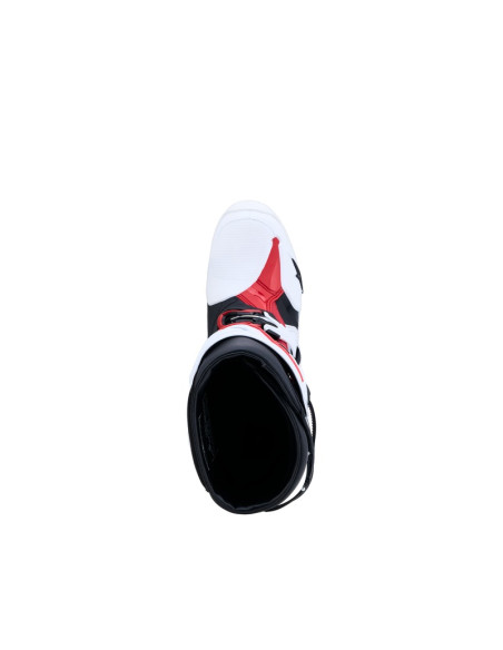 Bottes cross Alpinestars Tech 10 - Blanc Noir Rouge Vif