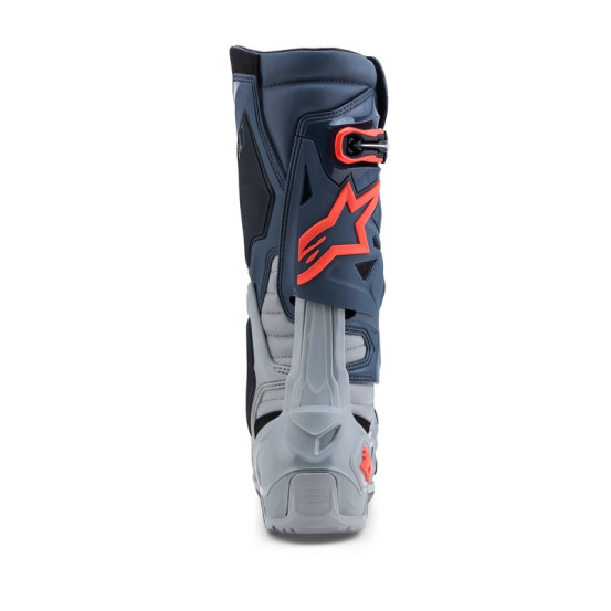 Bottes cross Alpinestars Tech 10 Enduro - Gris Rouge Fluo