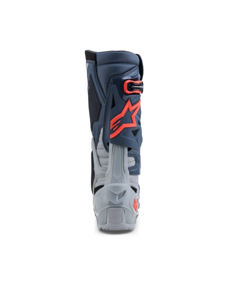 Bottes cross Alpinestars Tech 10 Enduro - Gris Rouge Fluo