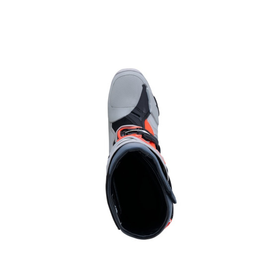 Bottes cross Alpinestars Tech 10 Enduro - Gris Rouge Fluo