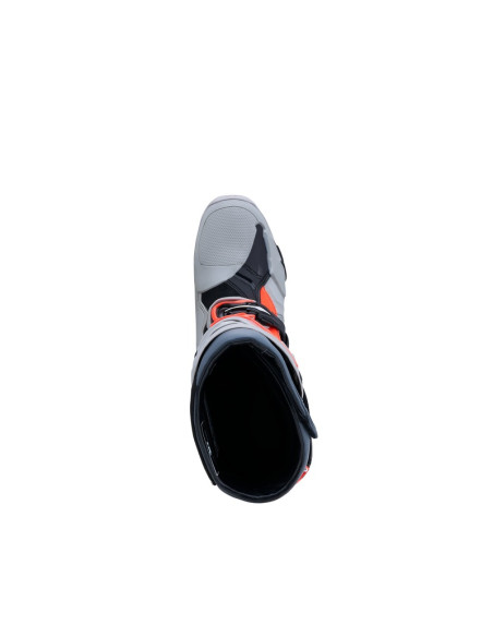Bottes cross Alpinestars Tech 10 Enduro - Gris Rouge Fluo